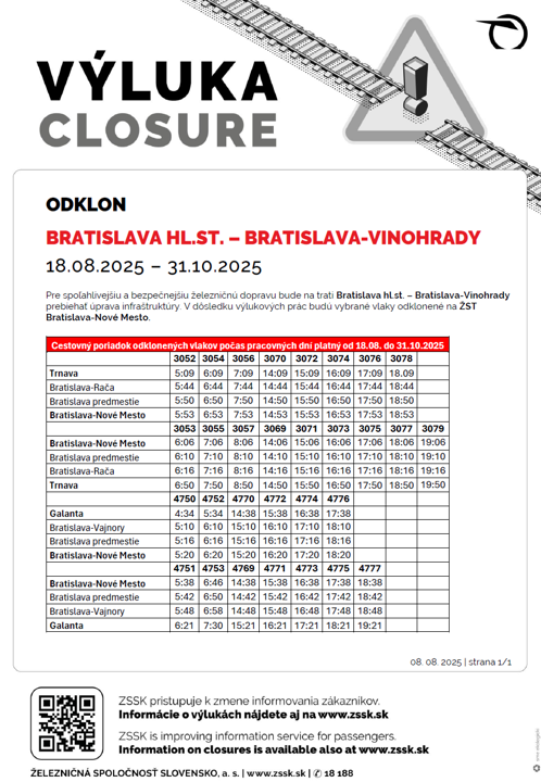 Bratislava hl.st. - Bratislava-Vinohrady_18.08.25-31.10.25
